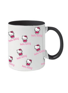 Buy Multiple Hello Kittys All Over The Printed Coffee Mug Black/White 350ml in Saudi Arabia