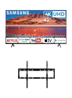 Buy 43-Inch 4K Uhd Smart Led Tv With Built-In Receiver   With Flat Panel Tv Wall Mount Bracket 20 X 26 Cm Black UA43TU7000/bundle Black in UAE