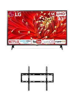 اشتري 43 Inch Full HD LED Smart TV With Flat Panel TV Wall Mount Bracket 20 X 26Cm 43LM6370PVA Black في الامارات