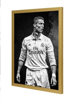 Buy Ronaldo Wall Art Frame Black/White 33x43cm in Saudi Arabia