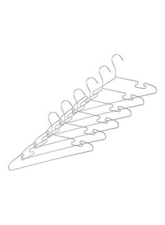 Buy Stainless Steel Clothes Hanger Set 10 Pieces Silver 40.5 x 21cm in Egypt