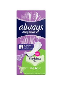 Buy Daily Liners Flexistyle Slim Pantyliners With Fresh Scent, Normal, 20 Count in UAE