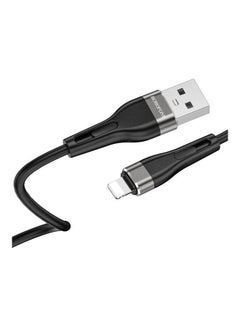 Buy BX46 Soft silicone charging data Cable ,USB Lightning , 2.4A , 1 Meter - Black Black in Egypt