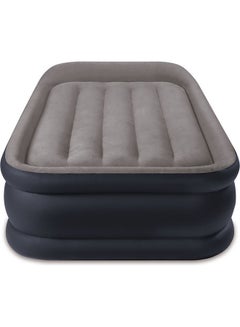 اشتري Dura Beam Plus Series Deluxe Pillow Rest Raised Airbed PVC Black/Grey 191 X 99 X 42cm في الامارات