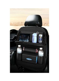Buy Car Seat Back Storage Organizer And Storage Bag With Faux Leather Folding Table And Multifunction Organizer Holder in Egypt