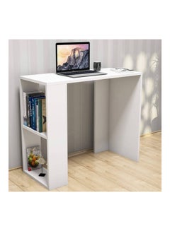 Buy Wood Studying Desk White 90x75x40cm in UAE