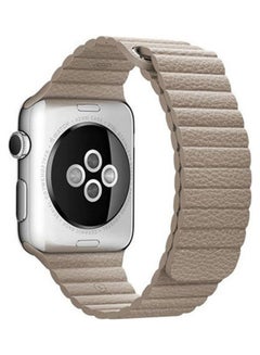 اشتري Bracelet Magnetic Leather For Apple Watch 38 MM Grey في مصر
