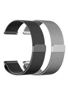 اشتري Magntiec Band For Samsung Galaxy Watch 3 45 Black-Silver في مصر