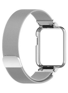 Buy 2 In1 Stainless Steel Watch Band With Metal Case For Mi Watch Lite And Red Mi Watch Silver in Egypt