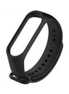 Buy Sports Silicone Wrist Strap For Xiaomi Mi Band 3 / 4 Black in Egypt