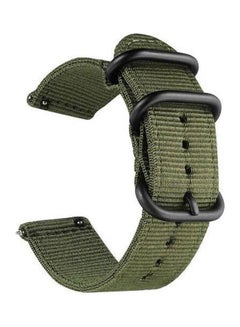 اشتري Canvas Nylon Strap 22MM Green Fits With Huawei GT 2 Pro Band Wrist Strap Green في مصر