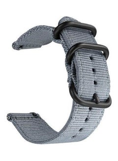 اشتري Canvas Nylon Strap 22Mm Gray Fits With Huawei Gt 2 Pro Band Wrist Strap Blue في مصر