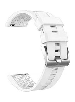 Buy Replacement Silicone Strap 22 Mm For Huawei Gt2E Smart Watch White in Egypt