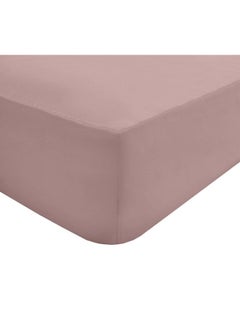 Buy Super Soft Cosy Easy Care Non Iron Luxury Single Sized Fitted Sheet Cotton Blend Pink in UAE
