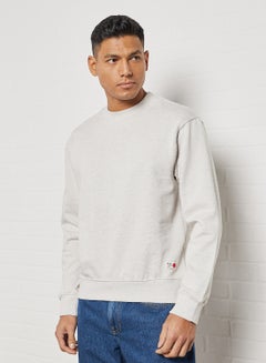 Buy Crew Neck Sweatshirt Light Grey in UAE