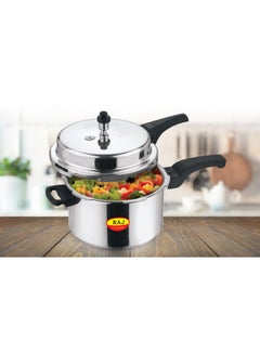 Buy Steel Outer Lid Pressure Cooker 10L Silver/Black 10Liters in UAE