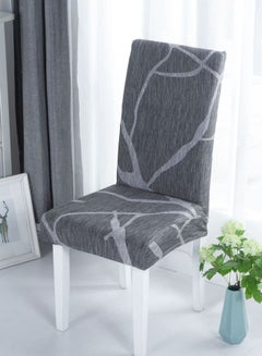 Buy One-Piece Stretch Chair Cover Grey in UAE