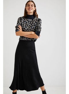 Buy Casual High-Rise Skirts Black in Egypt