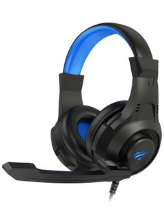 اشتري HAVIT H2031D 40MM Led Light Black & Blue Gaming Headset , 3.5MM+USB Outputs Jacks في مصر