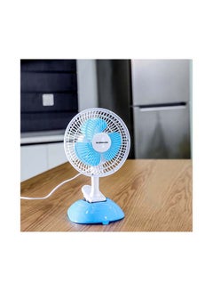 Buy Convertible Table & Clip Fan OMF1798 Blue and white in UAE