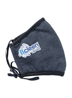 Buy 3 Ply Cloth Face Mask With Adjustable Tie Black 12x7x20cm in UAE