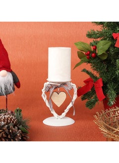 Buy Heart Candle Holder White 19cm in UAE