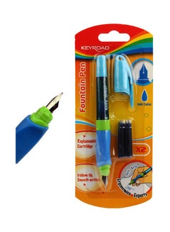 اشتري Fountain Pen Set + 2 Replacement Cartridges Multicolour في مصر