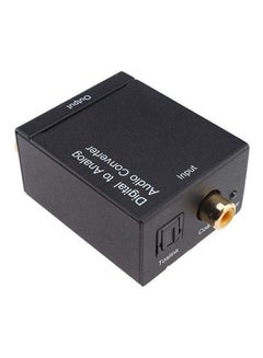 Buy Coaxial Toslink Digital Optical Signal To Analog Audio Converter Adapter Rca Black in Egypt