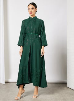 Buy Embellished Abaya Deep Green in Saudi Arabia