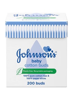 Buy 600-Piece Baby Cotton Buds (3 packs of 200) in UAE