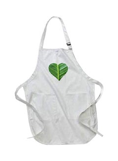 اشتري Heart Shaped Leaf  Printed Apron With Pockets White 22 x 30inch multicolor 20x30cm في مصر