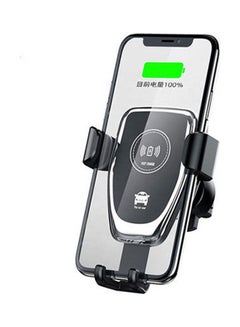 اشتري Wireless Charger Mobile Holder For Car Compatible All Mobile Phones Charge Wireless Black في مصر