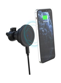 Buy Wireless Magnetic Car Charger 15W Fast Charging Compatible Iphone 12, Iphone 12 Pro And Iphone 12 Pro Max Black in Egypt