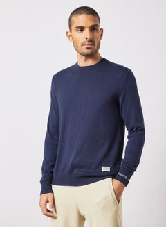 Buy Andre Crew Neck Sweater Blue in UAE