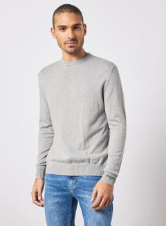 Buy Andre Crew Neck Sweater Grey in UAE