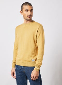 Buy Andre Crew Neck Sweater Mustard in UAE