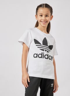 Buy Kids Unisex Logo Print T-Shirt White in Saudi Arabia