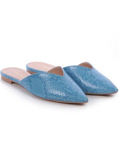 اشتري Sean Dyed Flat Slip Ons Blue في السعودية