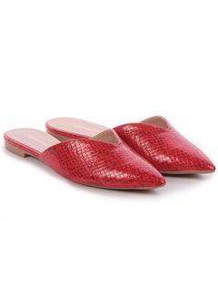 اشتري Sean Dyed Flat Sandals Red في السعودية