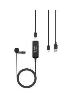 Buy Digital Lavalier Microphone with Monitoring & Lightning and USB Type-A Cables Black in Saudi Arabia