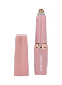 Buy Rechargeable Eyebrow Trimmer Pink/Silver 0.12kg in UAE
