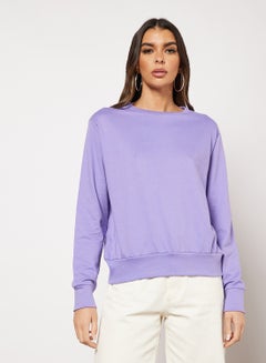 Buy Basic Sweatshirt Purple in Saudi Arabia