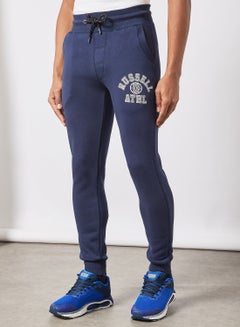 Buy Slim Fit Logo Sweatpants Navy in Saudi Arabia