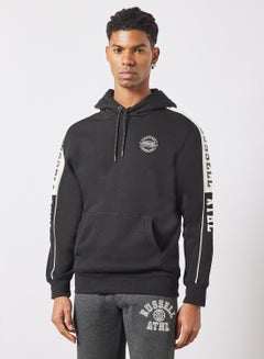 اشتري Contrast Sleeve Panel Hoodie أسود في السعودية