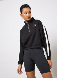 Buy Half Zip Sweatshirt Black in Saudi Arabia