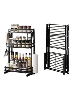 Buy 3 Tier Spice Rack Organizer For Countertop Black 13.78x3.74x23.62inch in Saudi Arabia