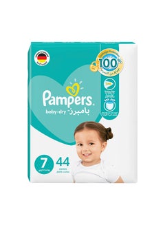 اشتري Baby-Dry Diapers With Aloe Vera Lotion And Leakage Protection,  Size 7, 15+ kg, 44  Diapers في السعودية