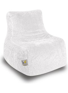 Buy Ultra-Soft Bean Bag Relaxing Chair White 85 x 35 x 65cm in Saudi Arabia