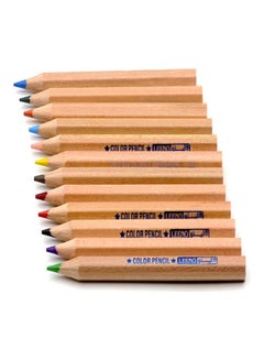 اشتري أقلام تلوين خشبية 12 قطعة متعدد الألوان في السعودية
