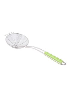 Buy Spoon With Strainer Green/Silver 45cm in Saudi Arabia